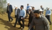 مهندس آقایی از پیشرفت اقدامات بیابانزدایی خوزستان بازدید کرد