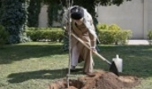 On National Day of Planting Trees, Ayatollah Khamenei planted tree saplings 