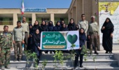 هرمزگان/ نواختن زنگ مهر و غرس نهال در آموزشگاه دخترانه عترت شهرستان رودان