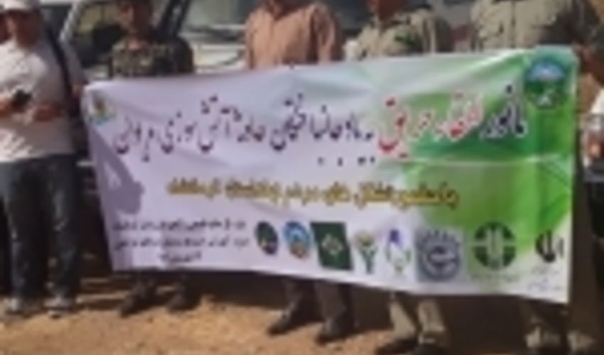 برگزاری مانور اطفاء حریق با حضور تشکلهای مردم نهاد در کرمانشاه 