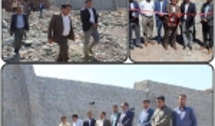 افتتاح پروژه  سنگی ملاتی حوزه آبخیز شهری قلعه گنج 