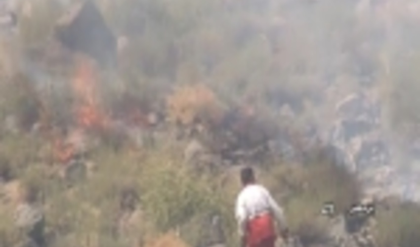 مهارشدن آتش در مراتع باغبزم بردسیر 