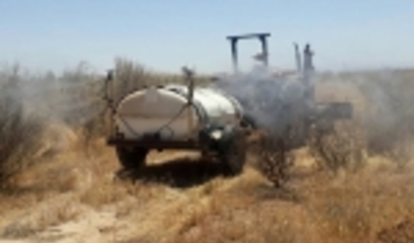 اجرای عملیات کنترل آفت تاغ زارهای شهرستان گناباد در برابر هجوم ملخ کوهاندار 