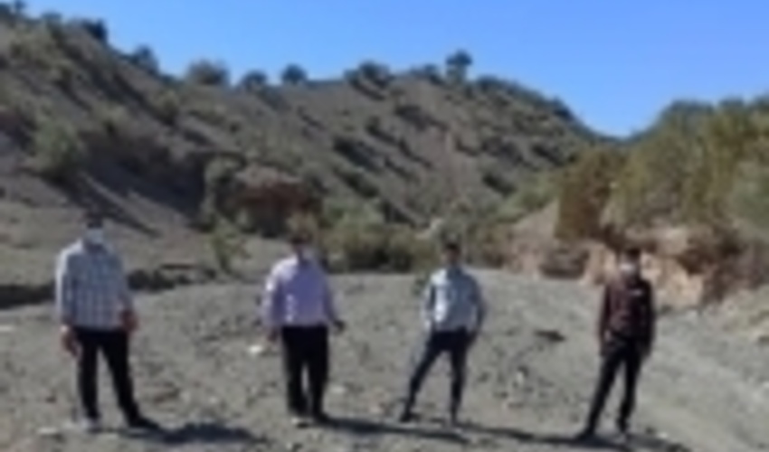 تحویل زمین به پیمانکار جهت اجرای عملیات مکانیکی شهرستان حاجی آباد