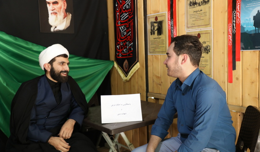 گزارش تصویری/برپایی موکب عزاداری حسینی به نام شهید پیروی