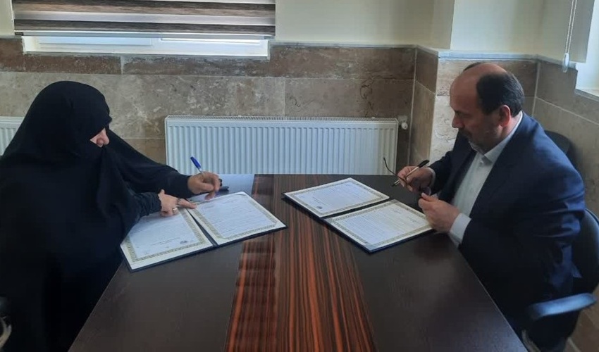 انعقاد تفاهم نامه اداره کل منابع طبیعی و حوزه علمیه خواهران  استان گلستان 