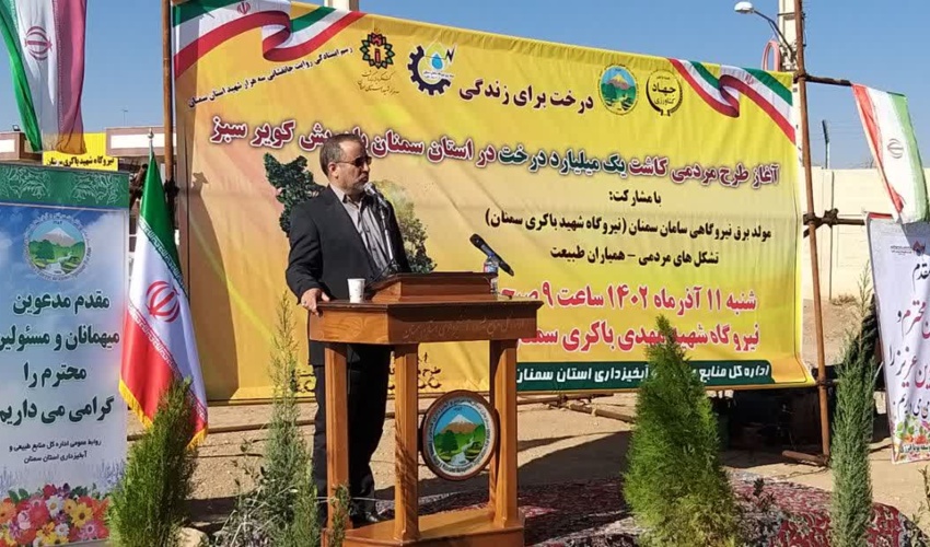 آغاز کاشت نهال های زیتون به یاد شهدای غزه در سمنان