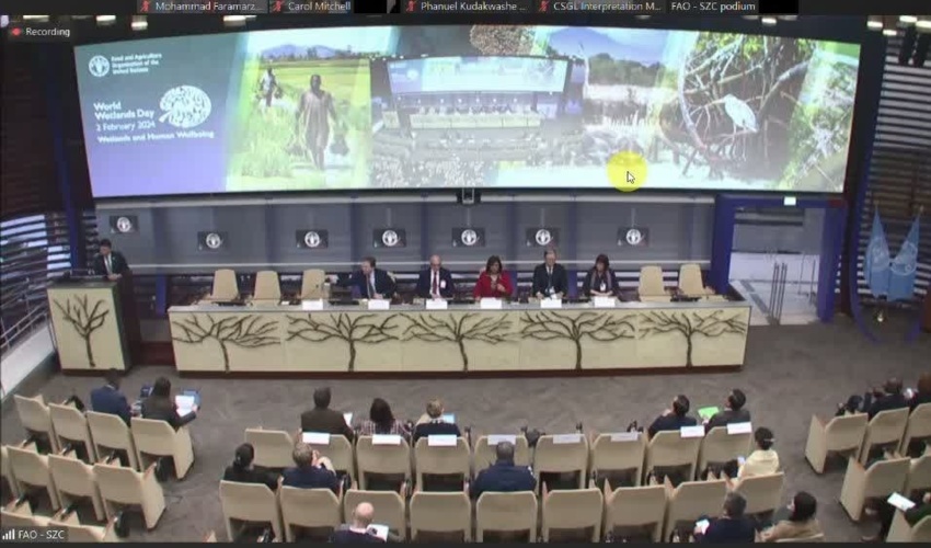 حضور برخط مدیر کل دفتر کنترل سیلاب و آبخوانداری سازمان منابع طبیعی در روز جهانی تالاب ها 