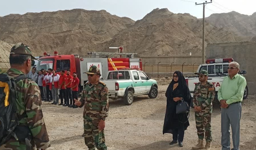 برگزاری مانور اطفاء حریق در شهرستان تنگستان استان بوشهر