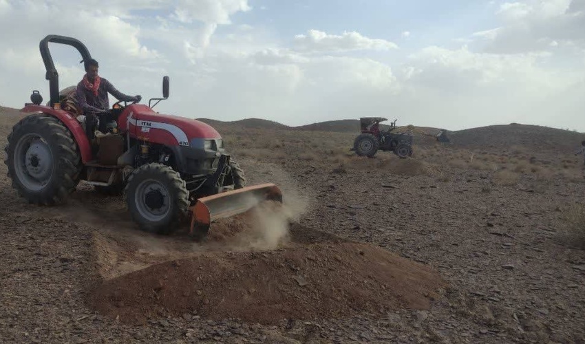 اجرای 400 هکتار عملیات مقابله با بیابانزایی در طرح ترسیب کربن در خراسان جنوبی