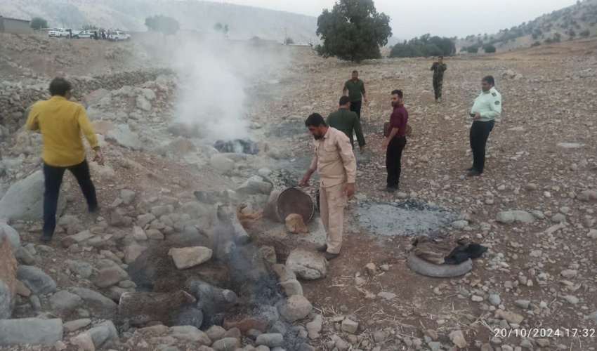  کهگیلویه و بویراحمد/کشف ۱۶۰۰ کیلوگرم چوب و زغال قاچاق تا رفع تصرف ۲۵۸۰ مترمربع از اراضی ملی