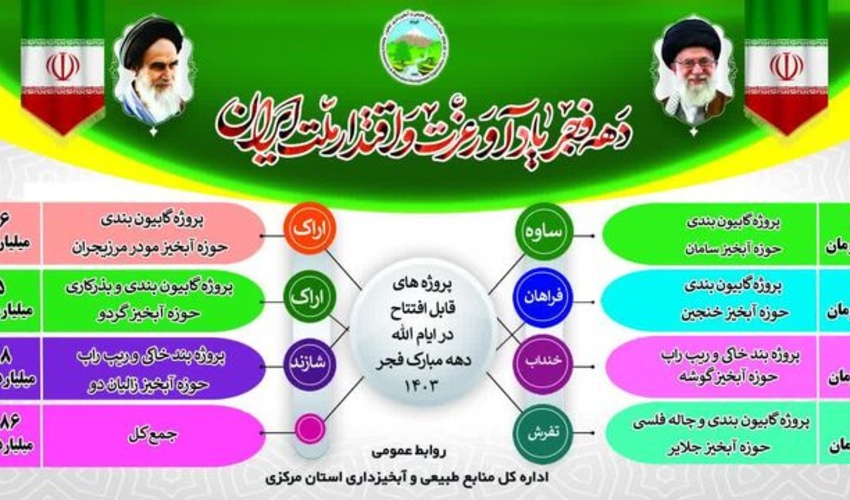 هفت طرح آبخیزداری در استان مرکزی آماده بهره‌برداری